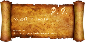 Polgár Imola névjegykártya